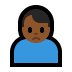 🙍🏾‍♂️ man frowning: medium-dark skin tone display on Windows